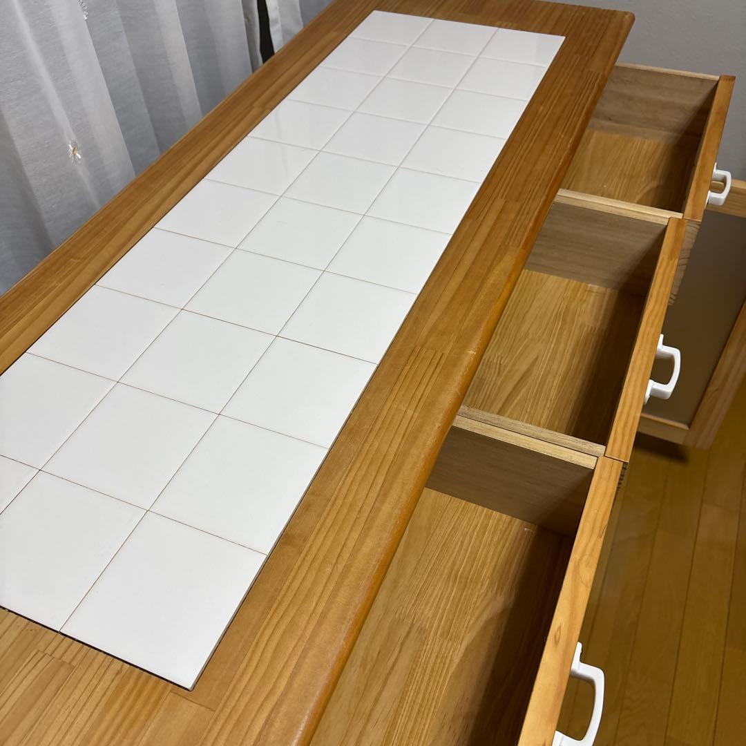 希少 廃盤　モモナチュラル　ウッドワゴン キッチンカウンター