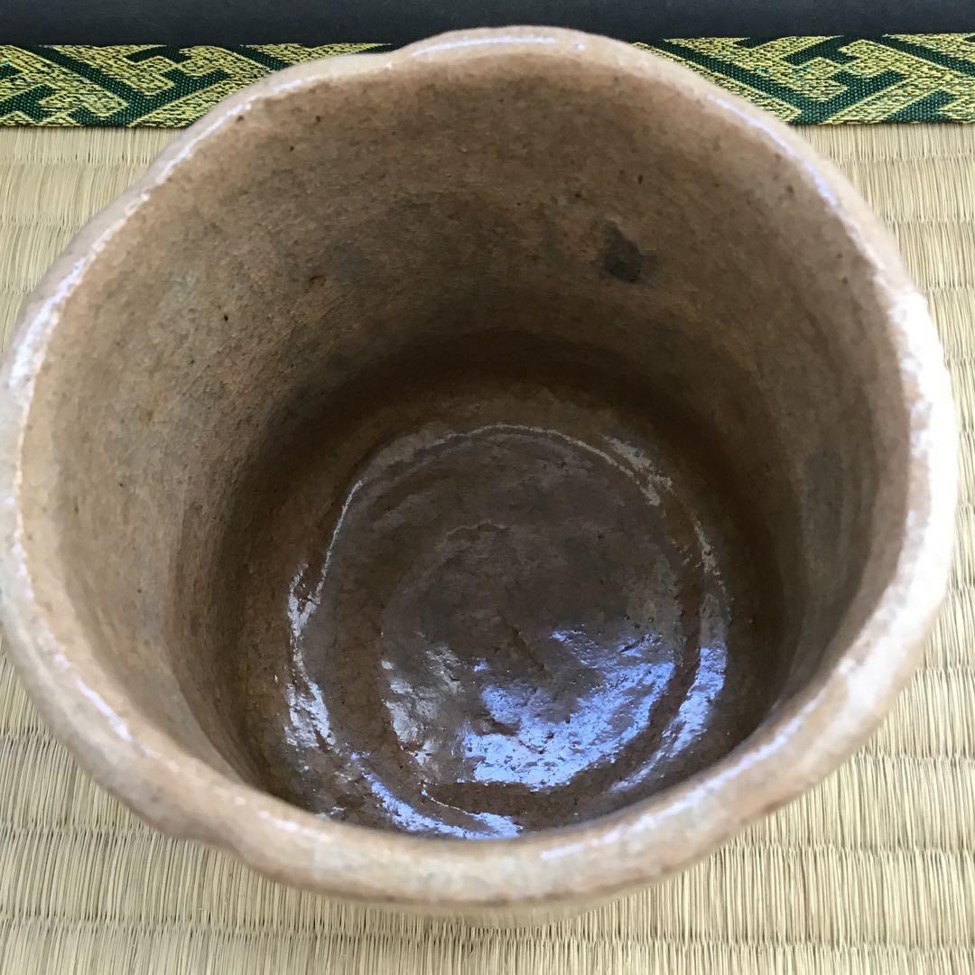 茶道具　筒茶盌　光悦写　雪片(せっぺん)　佐々木昭楽作　栞　共箱　N4TK1