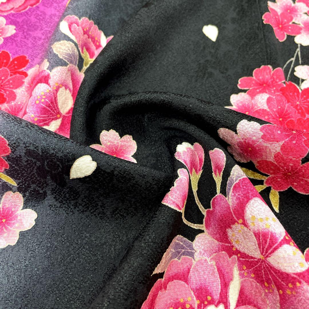 ◎mk-636　美品　振袖　刺繍　スモールサイズ　　1-13