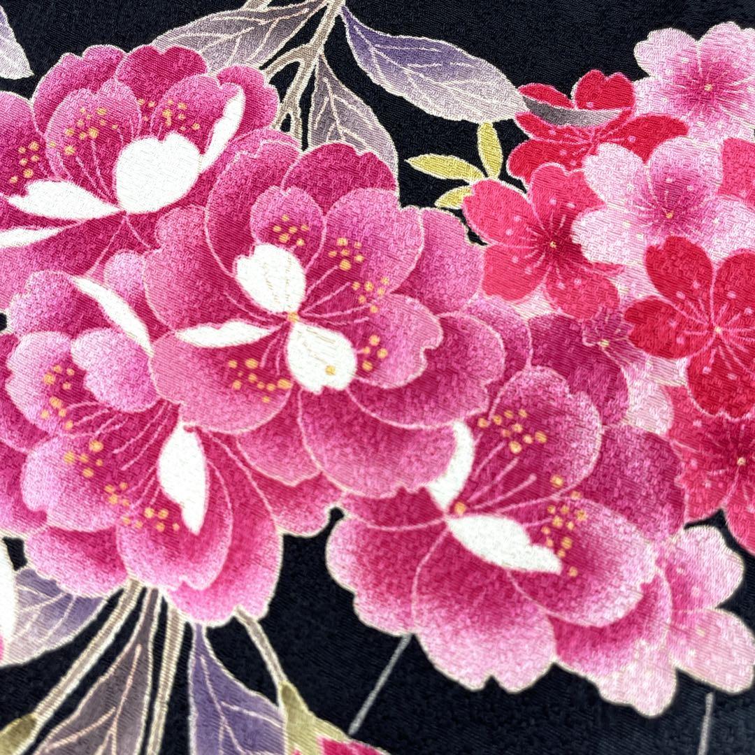 ◎mk-636　美品　振袖　刺繍　スモールサイズ　　1-13