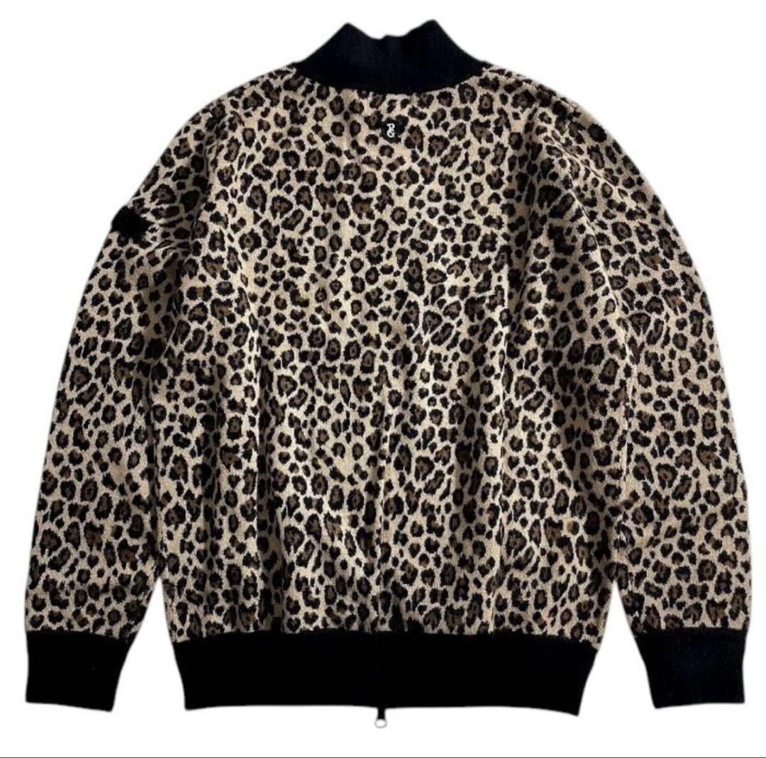 P/G パーリーゲイツ カシミヤ レオパード柄 ダブルジャカードセーター