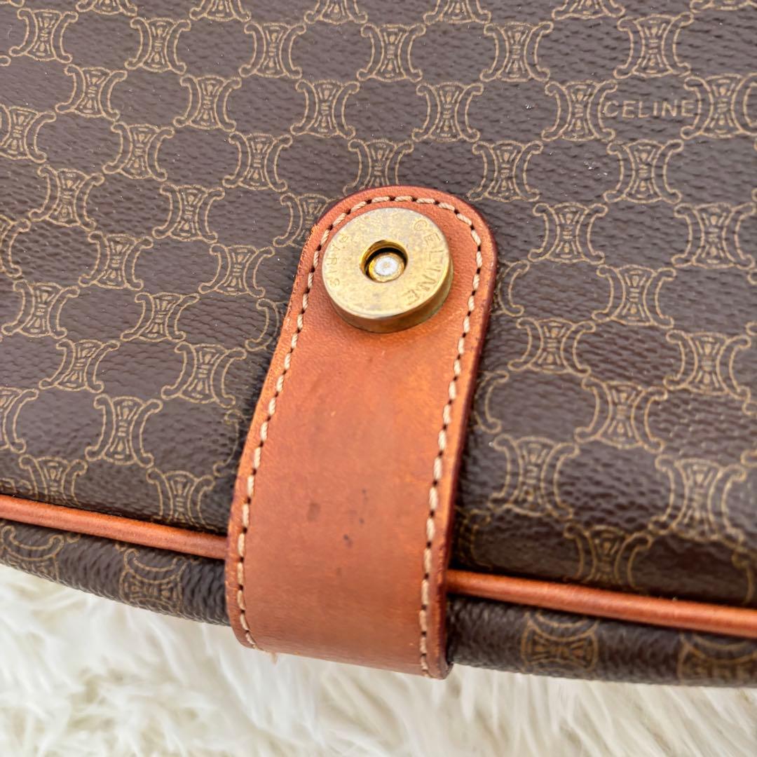 鑑定済美品セリーヌCELINEマカダム柄ショルダーバッグ ヴィンテージトリオンフ