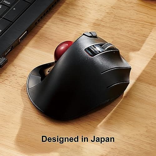 エレコム マウス ワイヤレス トラックボール (親指) 赤玉 6ボタン チルトm