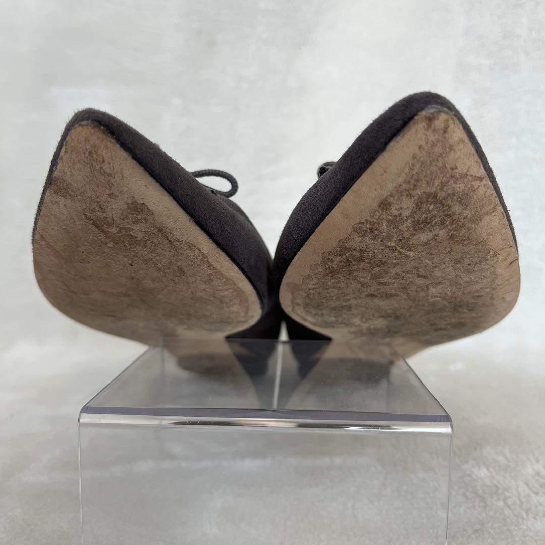 美品 箱付き☆レペット 38.5 グレー ブリジット ポインテッドトゥ バレエ