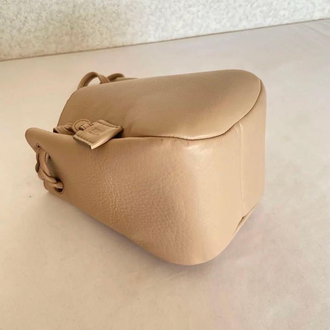 完売カラー✨HIROFU ヒロフ ロシェ レザーショルダーバッグ S ティー