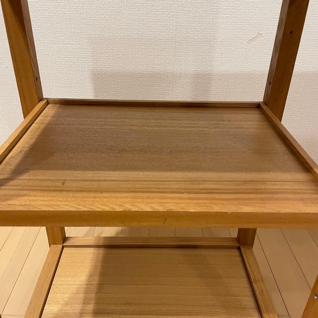 廃盤　希少　無印良品　木製ワゴン(タモ材)