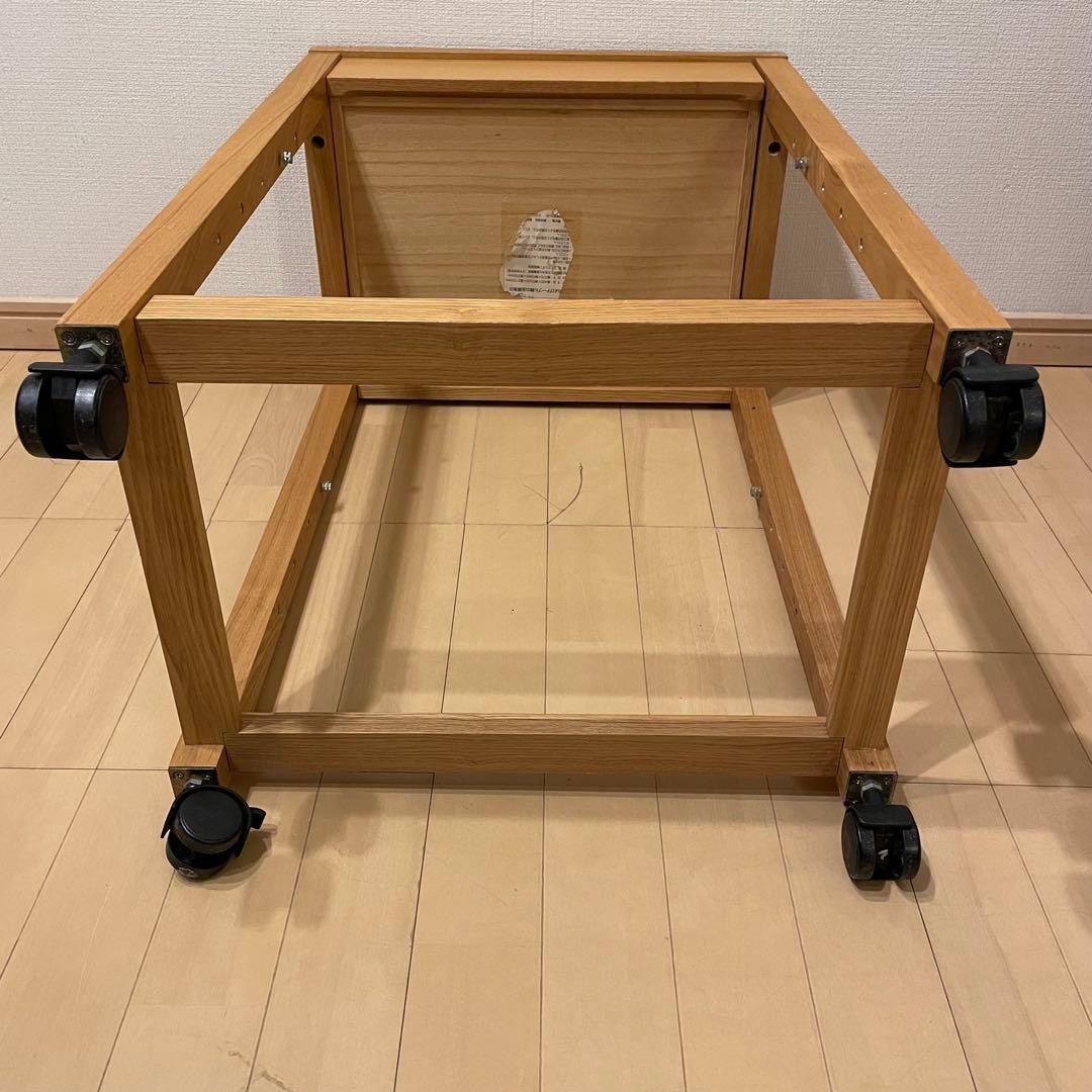 廃盤　希少　無印良品　木製ワゴン(タモ材)