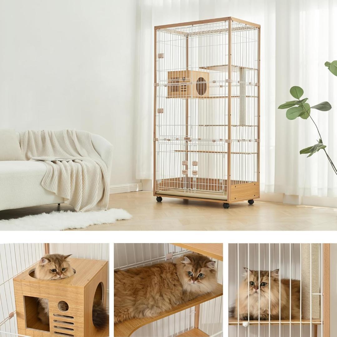 【30％引き】MOTASAN キャットケージ ワイド 96x58.5x186cm