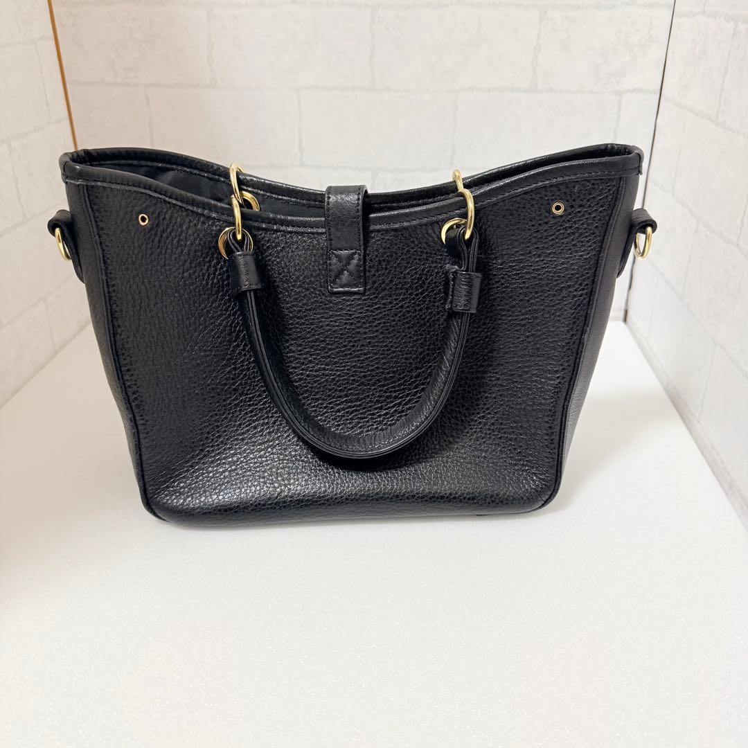 新品同様 ポーター ミニアチュール 2way ハンドバッグ ブラック レザー