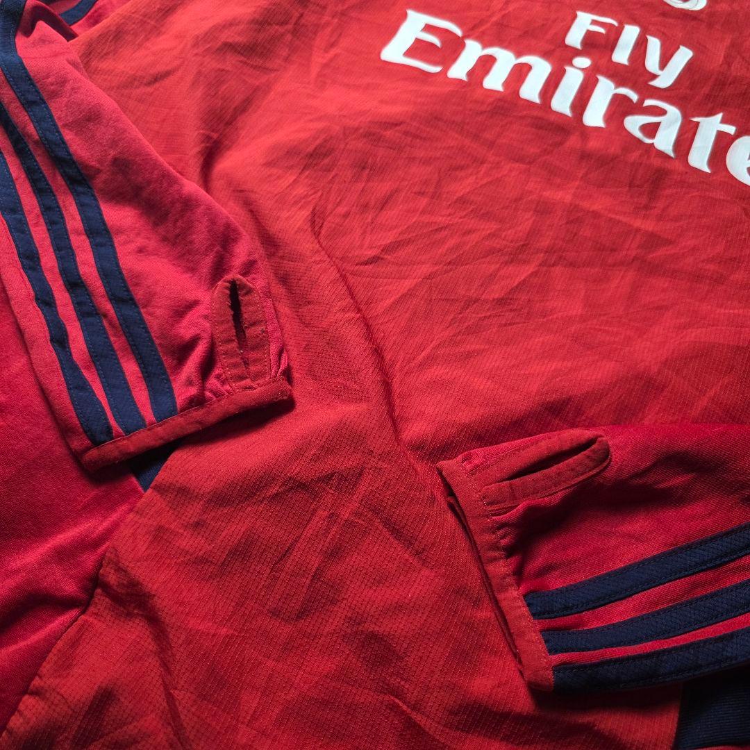 激レアadidasアディダスアーセナルトレーニングトップサッカーシャツ赤2XO