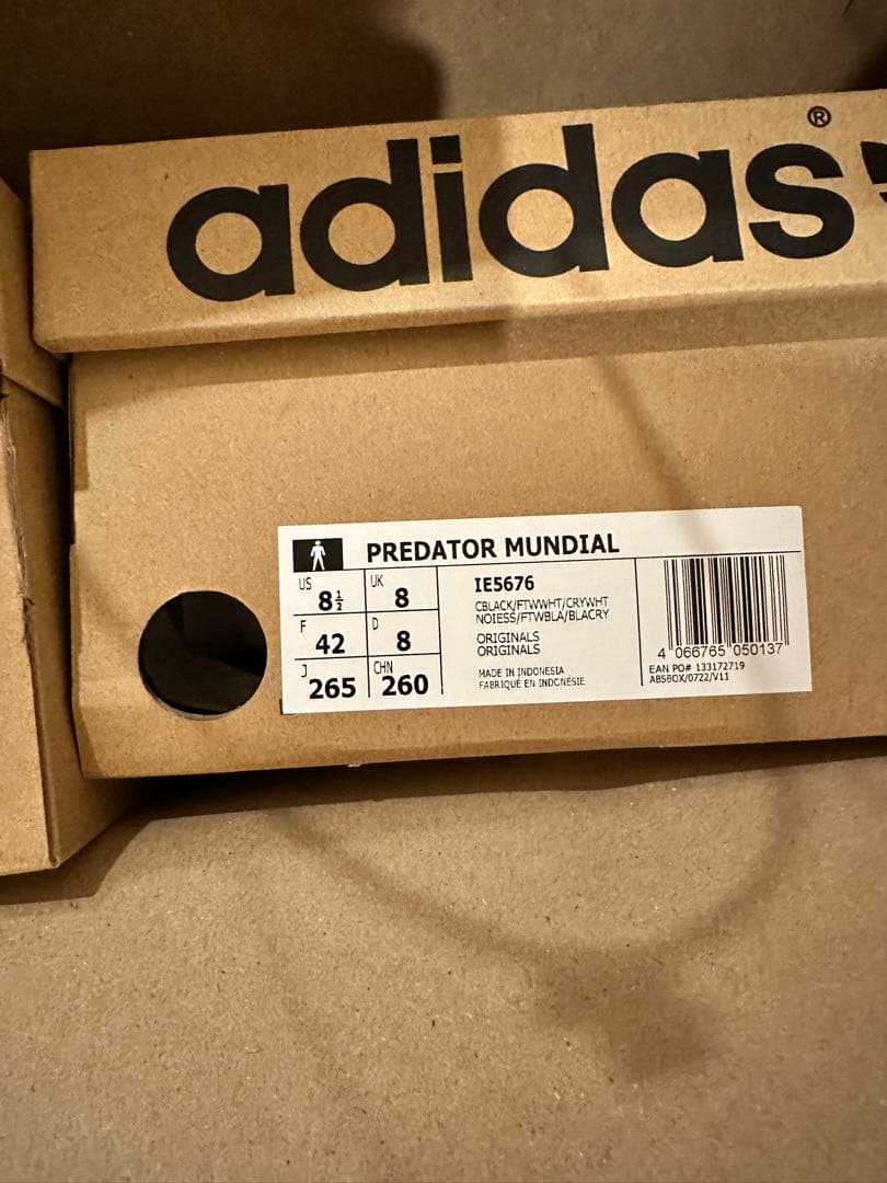 シューズ adidas PREDATOR MUNDIAL BLACK/FTWWHT