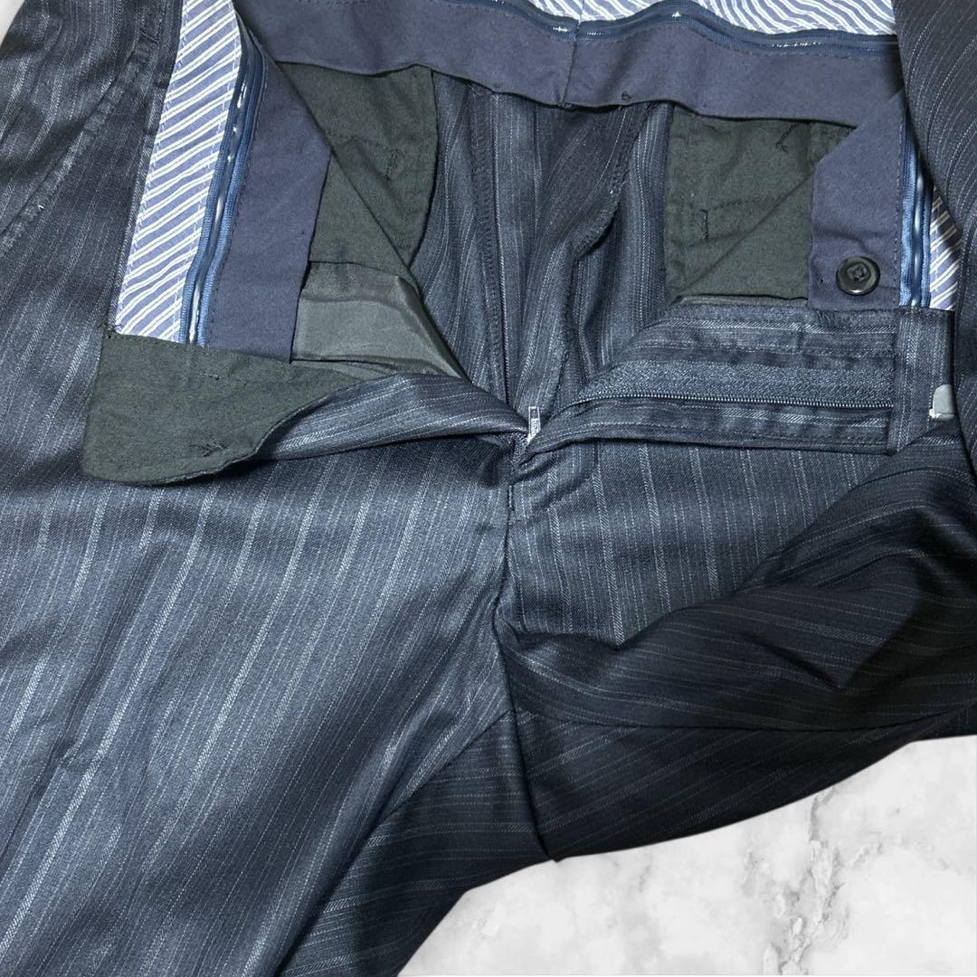 MONSIEUR NICOLE セットアップ ビジネススーツ 結婚式 ストライプ