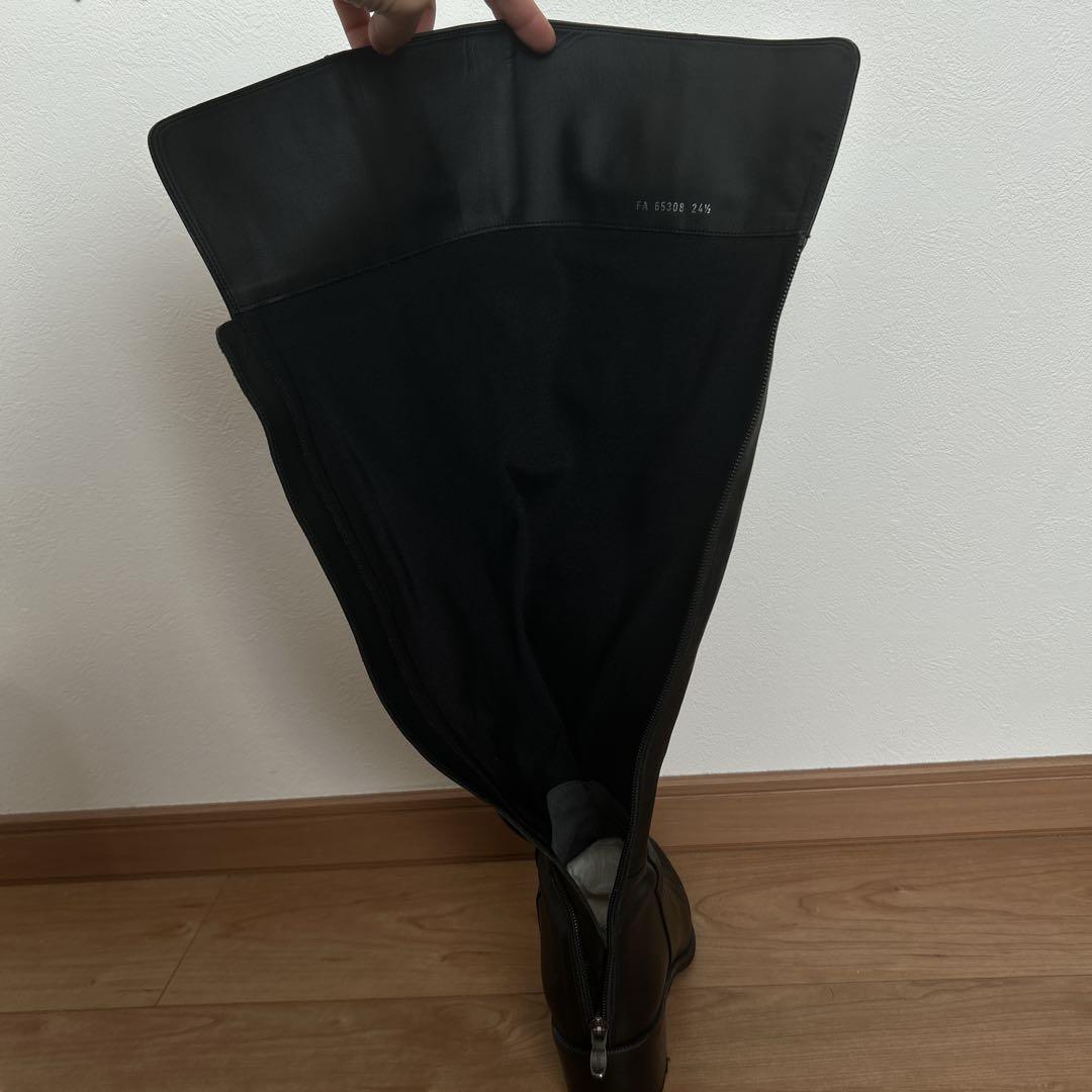 ダイアナ　24.5 ブラックレザー ニーハイブーツ