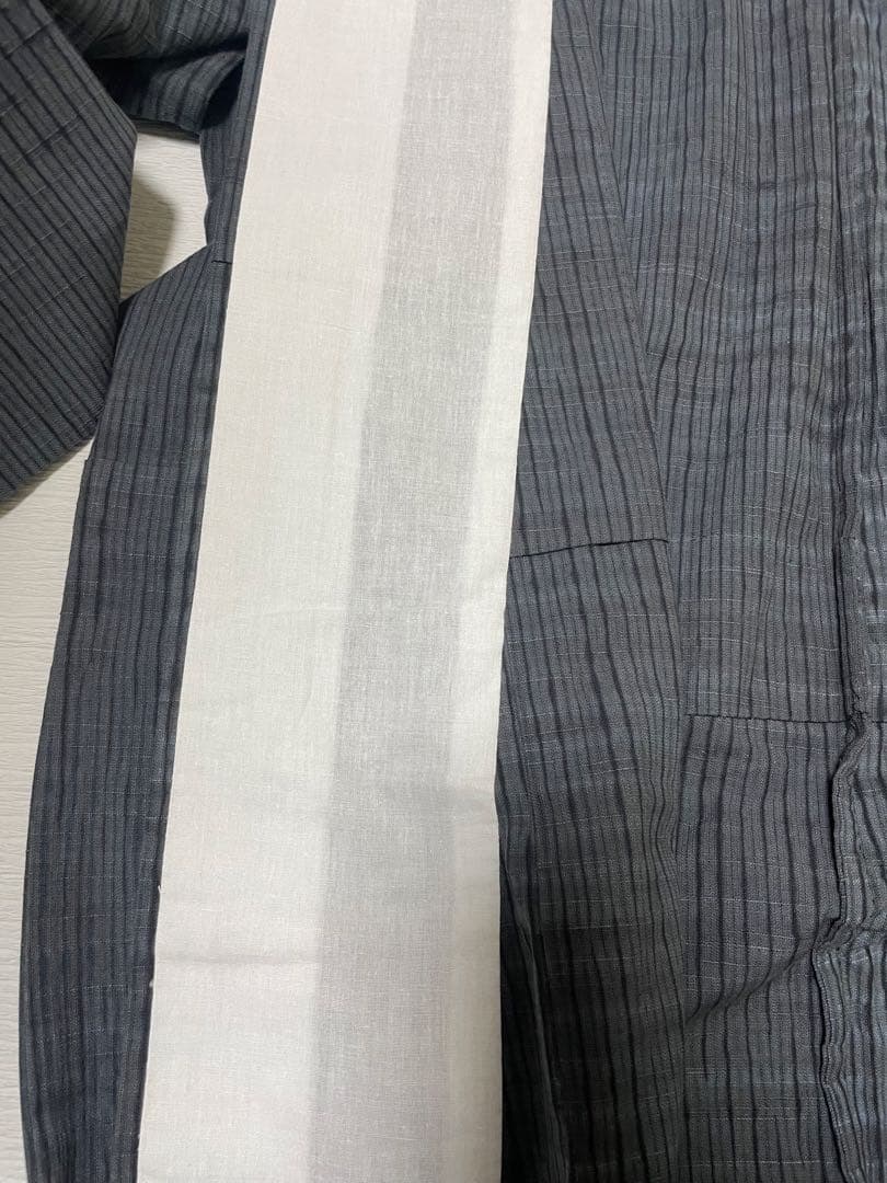 片貝絞り　紺仁　お仕立て品　木綿着物　片貝木綿　抱き幅狭め