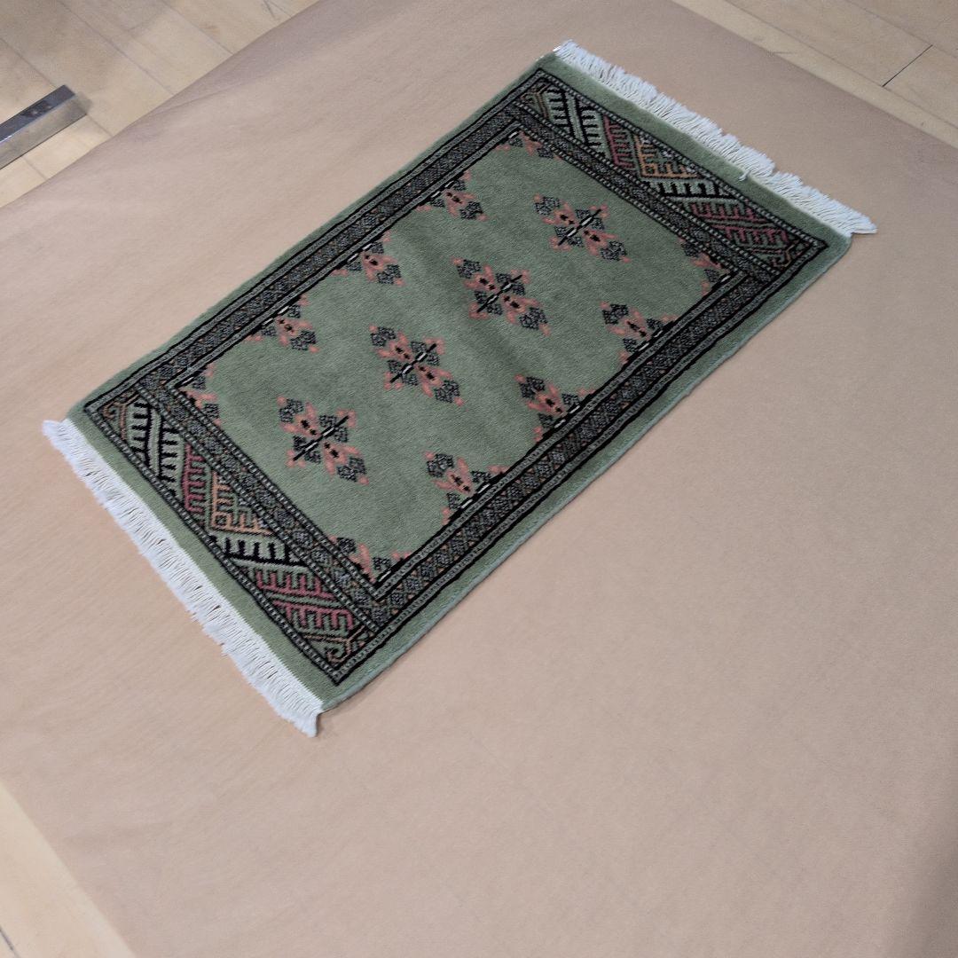 47x76cmパキスタン手織りマット(431)ギャッベ・ペルシャ・毛・じゅうたん