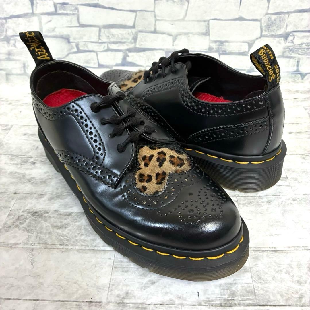 Dr. Martens ジョイス ハート レオパード ハラコ レザー 豹柄