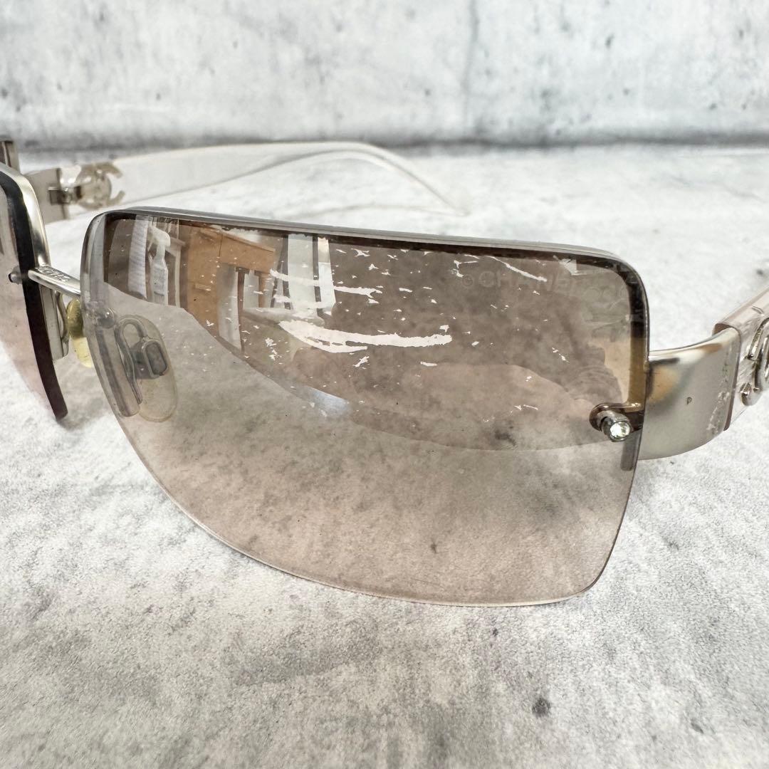 CHANEL シャネル サングラス クリア リムレス ココマーク ヴィンテージ