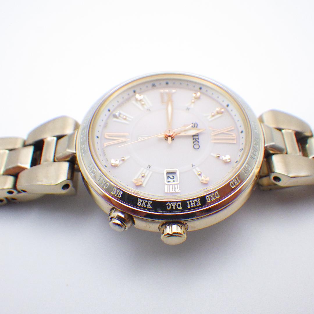 稼働 セイコー ルキア 1B35-0AF0 レディース 電波ソーラー 腕時計