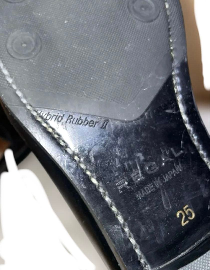 ブラック レザー ローファー REGAL 12GL 栃木レザー 25cm