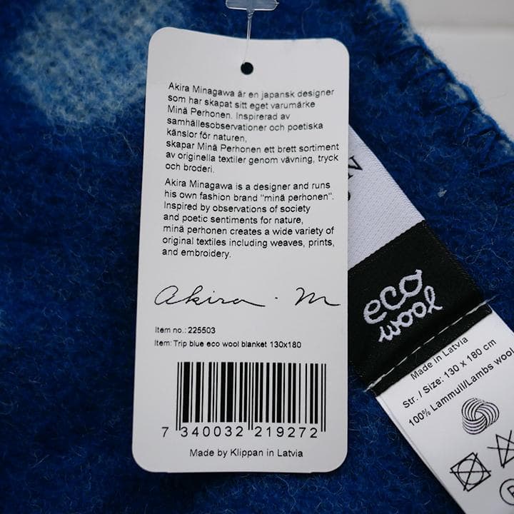 【新品未使用】クリッパン　ミナペルホネン ブランケット TRIP ブルー　毛布