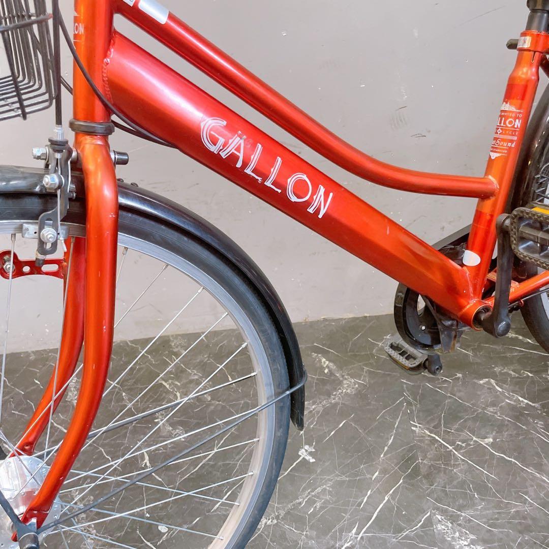 【978】《限定》一般車 ママチャリ GALLON レッド 27インチ