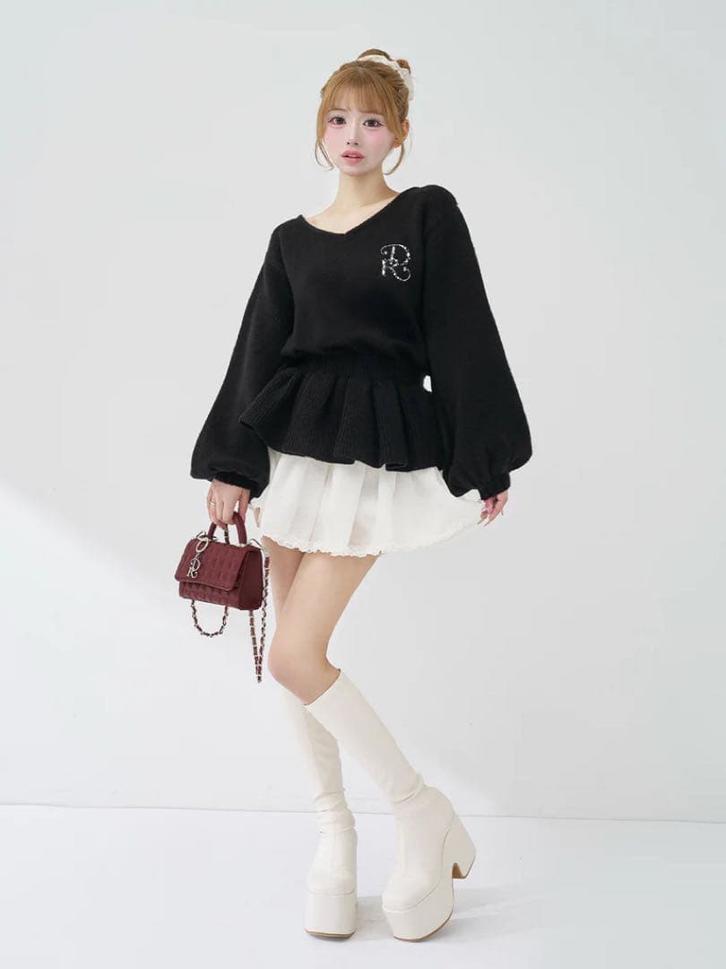 新品 ダーリッチ ボルドー DRチャームチョコレートハンドバッグ バレンタイン