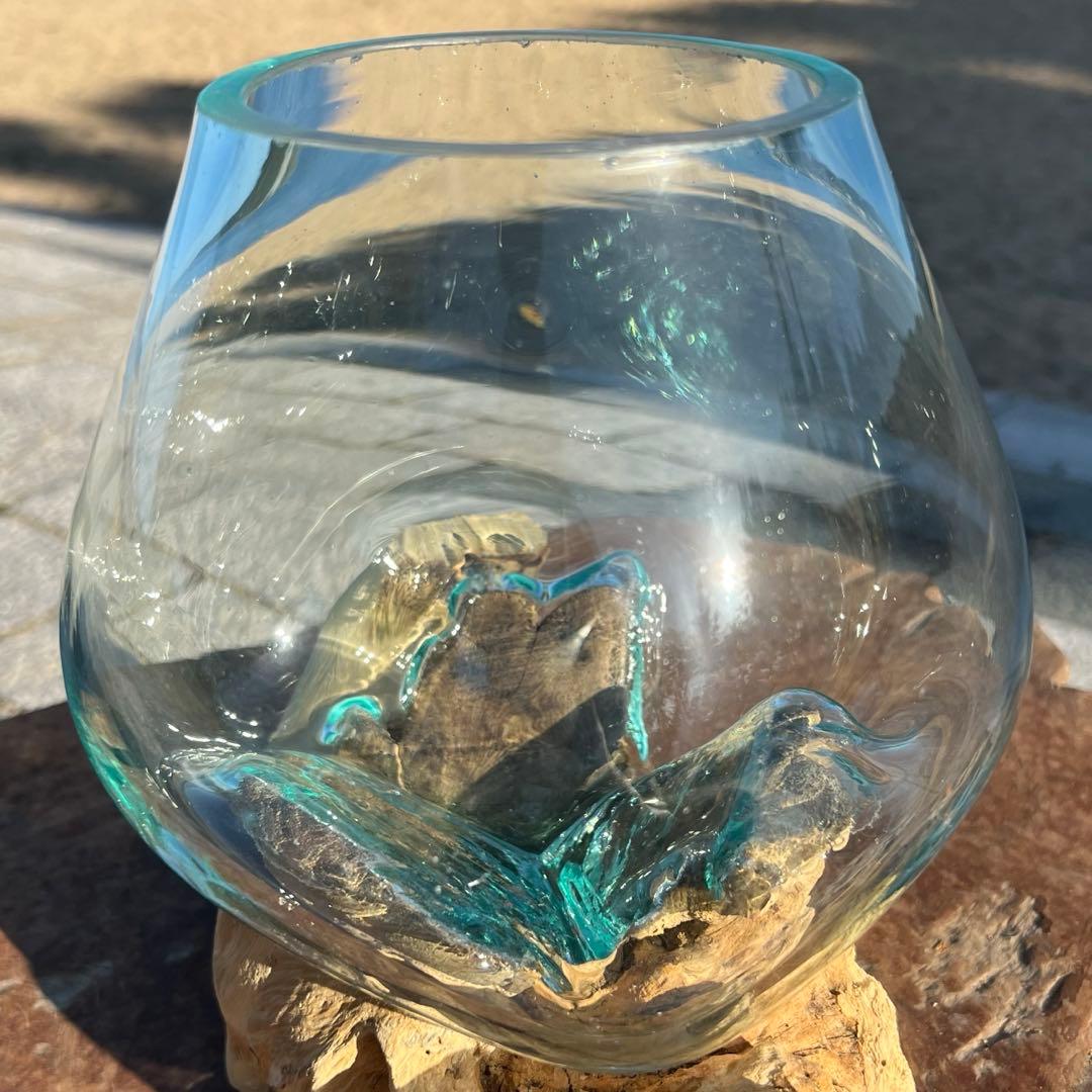 流木ガラスオブジェW18A 花瓶 金魚鉢 ガーデニング テラリウム 観賞魚 容器