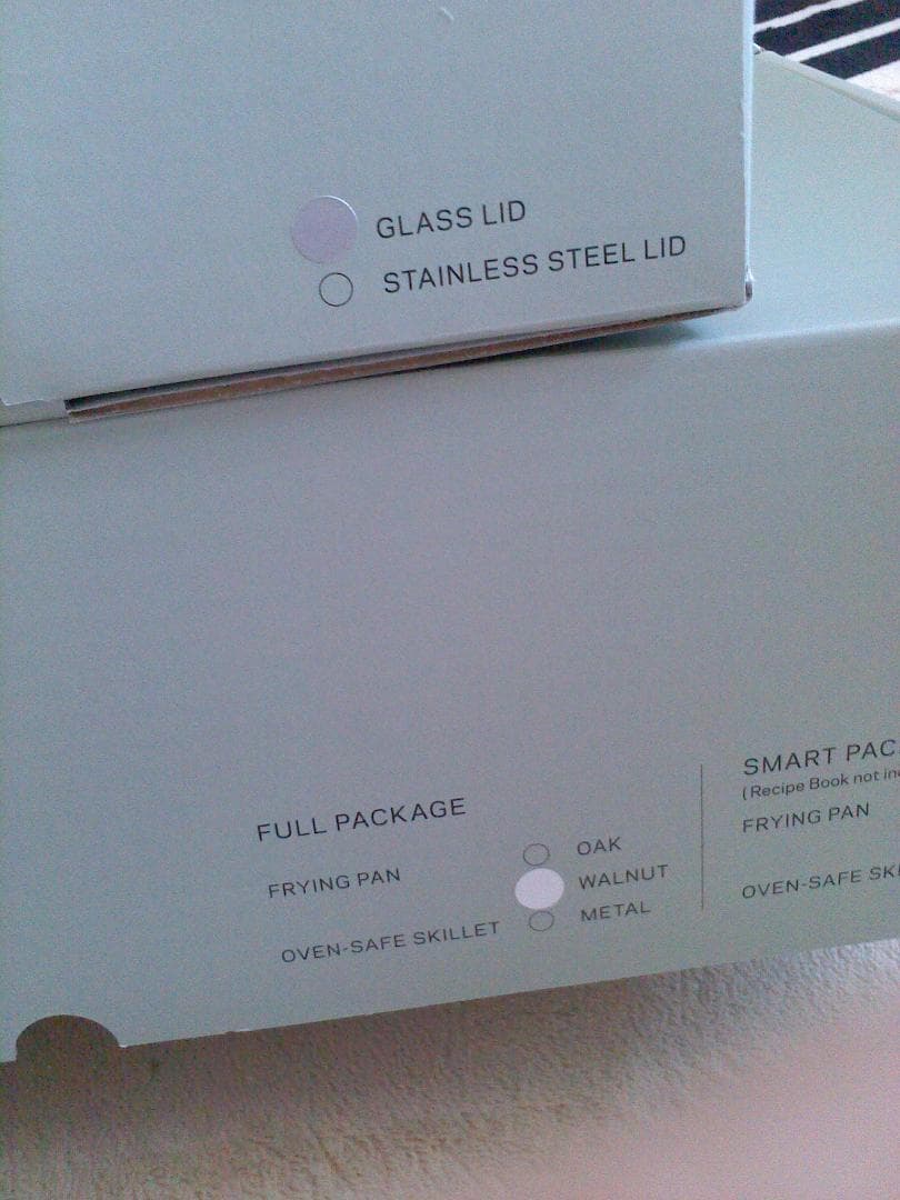 新品 バーミキュラフライパン 深型　24㎝ ガラス蓋付き ウォールナット