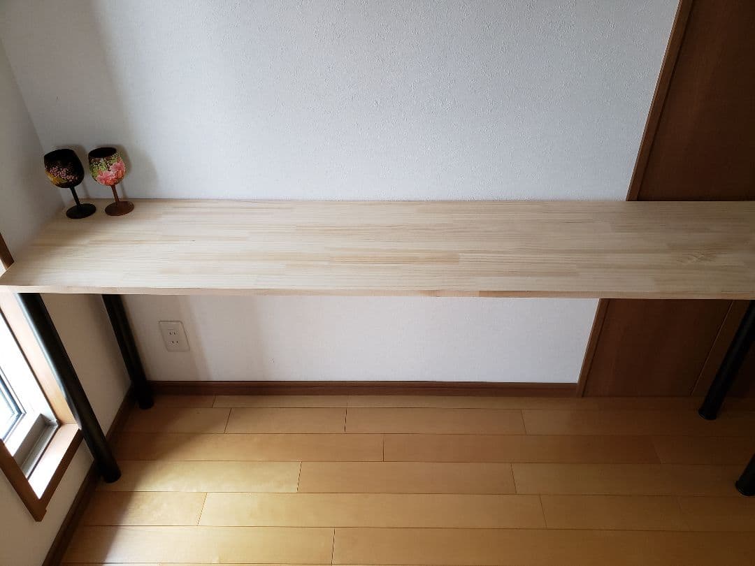 180×45 ナチュラルカウンターテーブル　アイアン　天然　木質