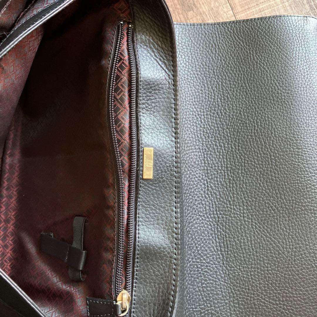 ブラックレザー ダンヒル　 ビジネスバッグ