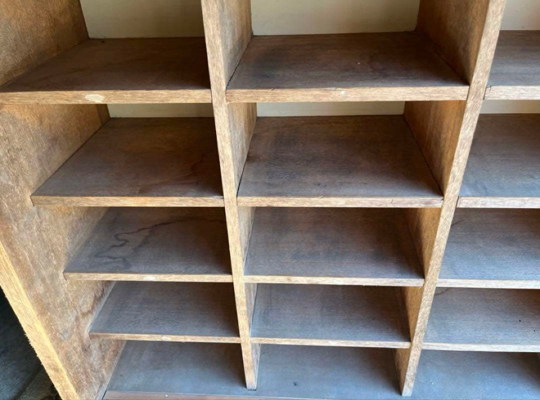 棚特大 古い 下駄箱 インテリア 昭和レトロ ビンテージ アンティーク 当時物