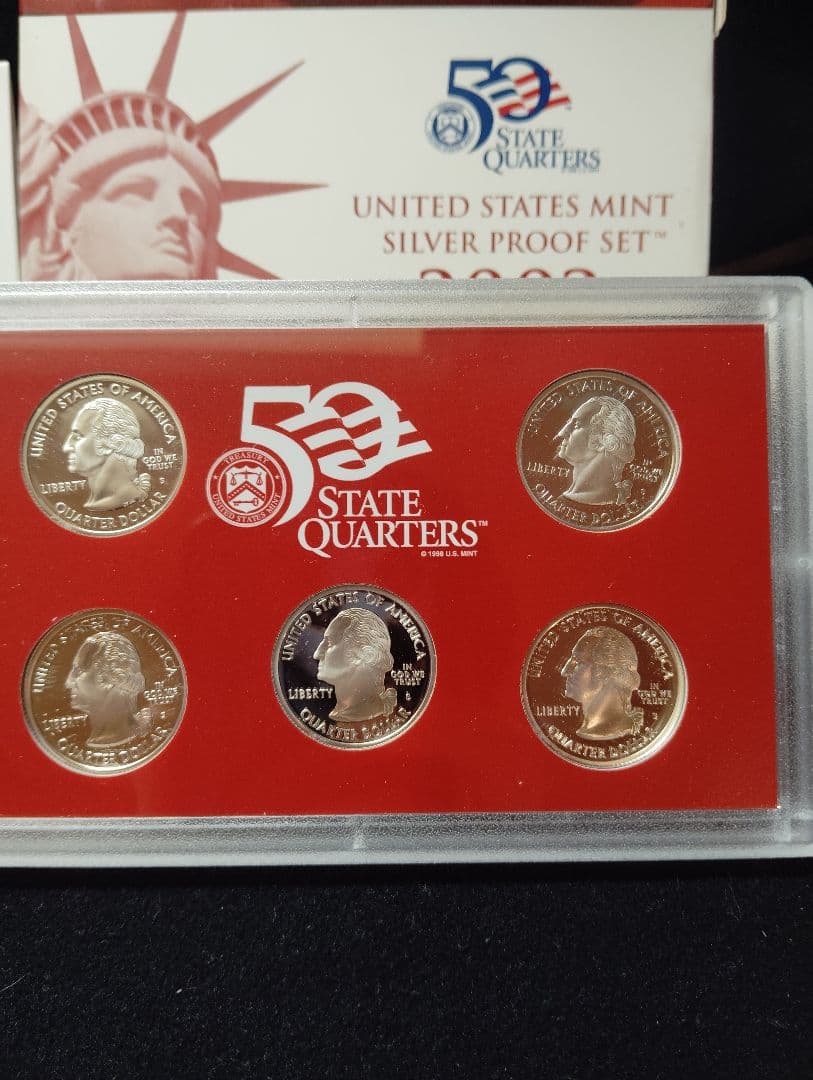 2002年 アメリカ 50州記念銀貨 シルバープルーフセット