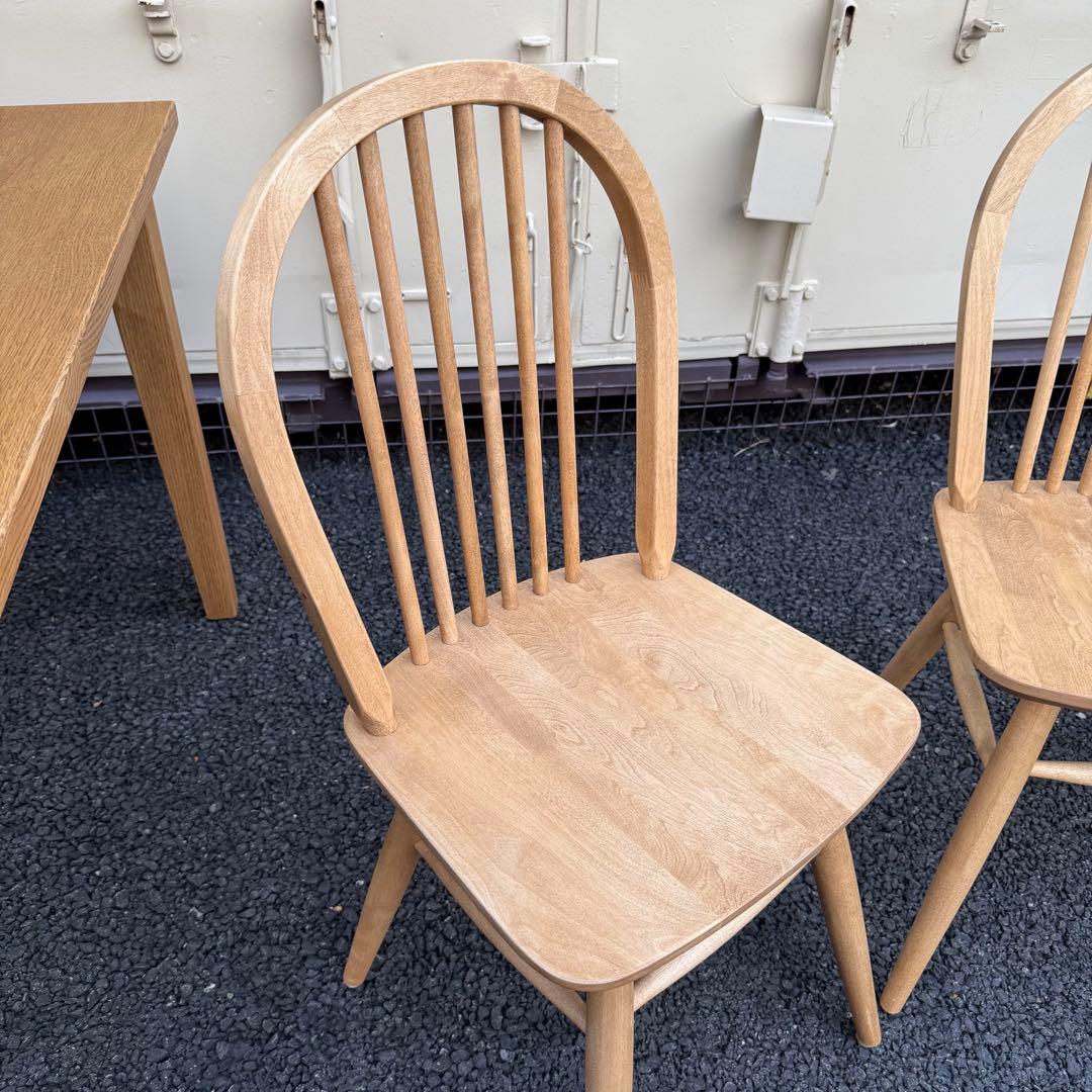 【美品】　関家具　マーガレット　無垢材 ダイニングチェア 北欧　バーチ材