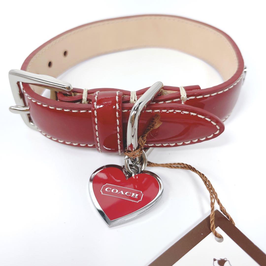 Ayu★mi 様:::COACH 犬用首輪 XS 未使用タグ付 レッド パテント