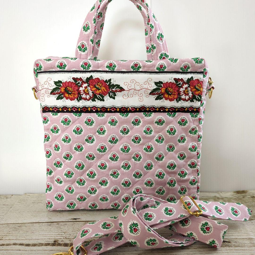 2wayスクエアバッグ　ハンドメイド