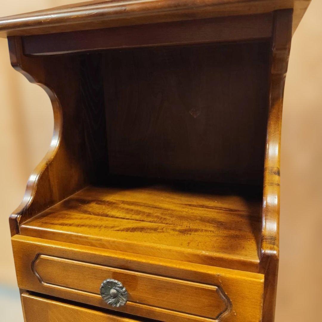 カリモク アンティーク 電話台 キャビネット 木製 花台 飾り棚 サイドボード