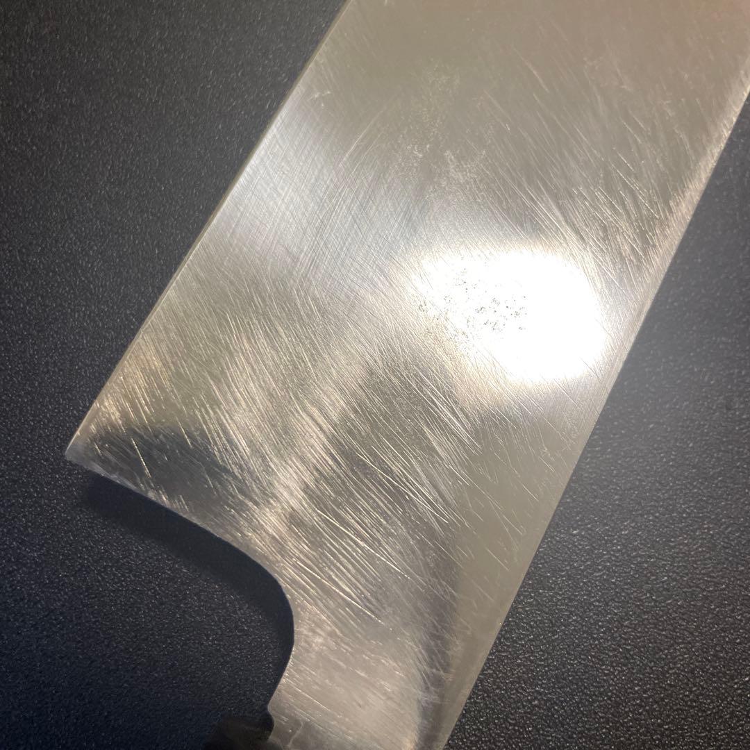 スケナリ　佑成　本焼　薄刃　和包丁　刃渡り243mm 8寸　　黒檀八角柄