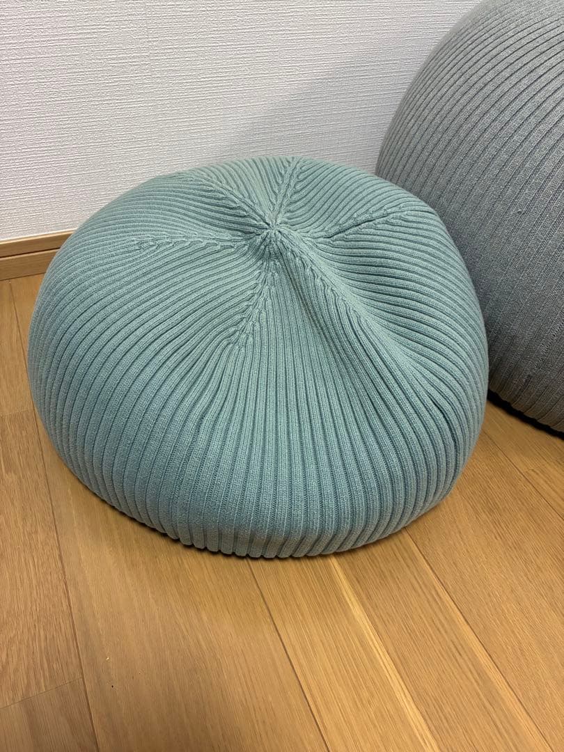 直取引可　神楽坂駅　無印良品　IDEE PUUF ビーズクッション2個セット