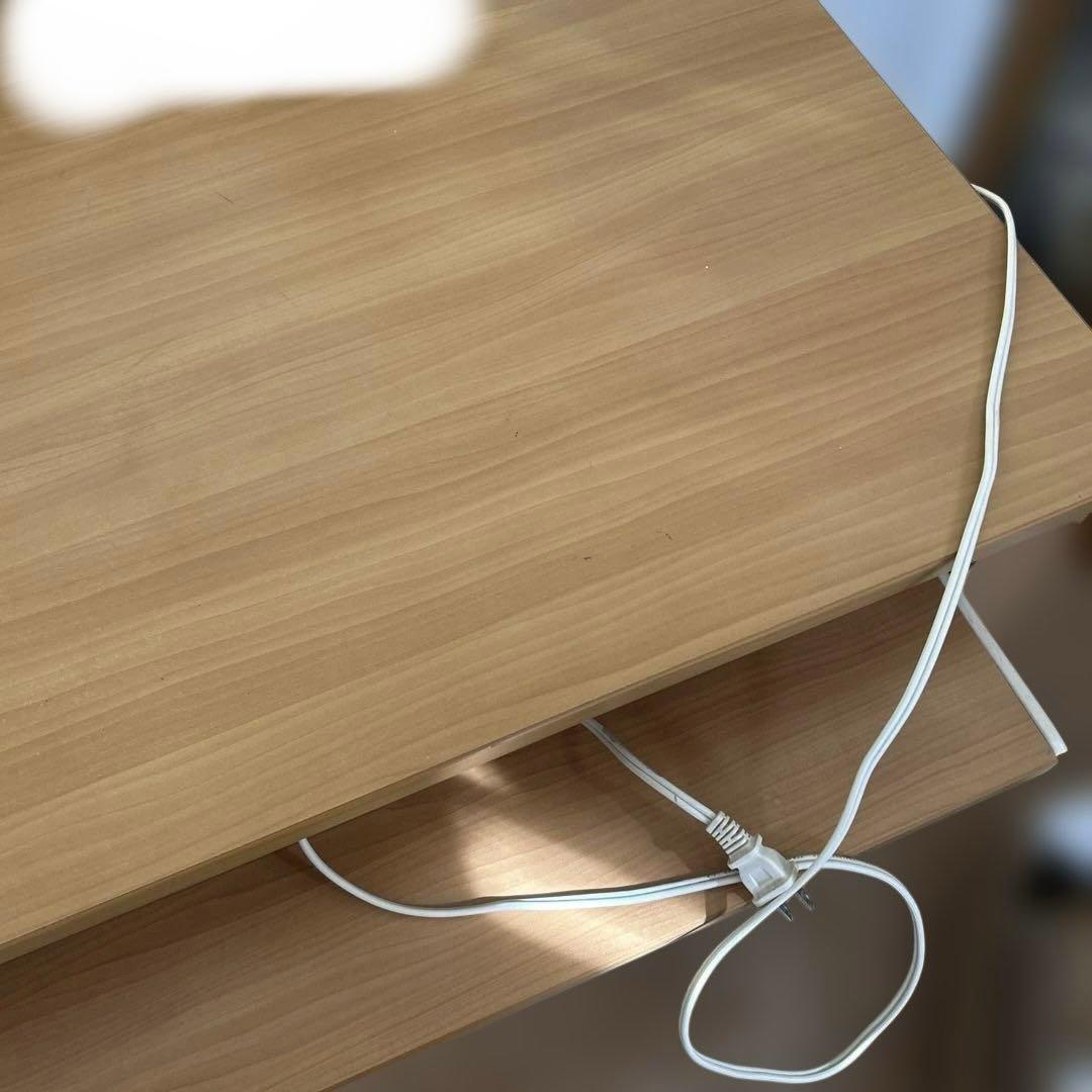 ライトブラウン デスク 引き出し付き