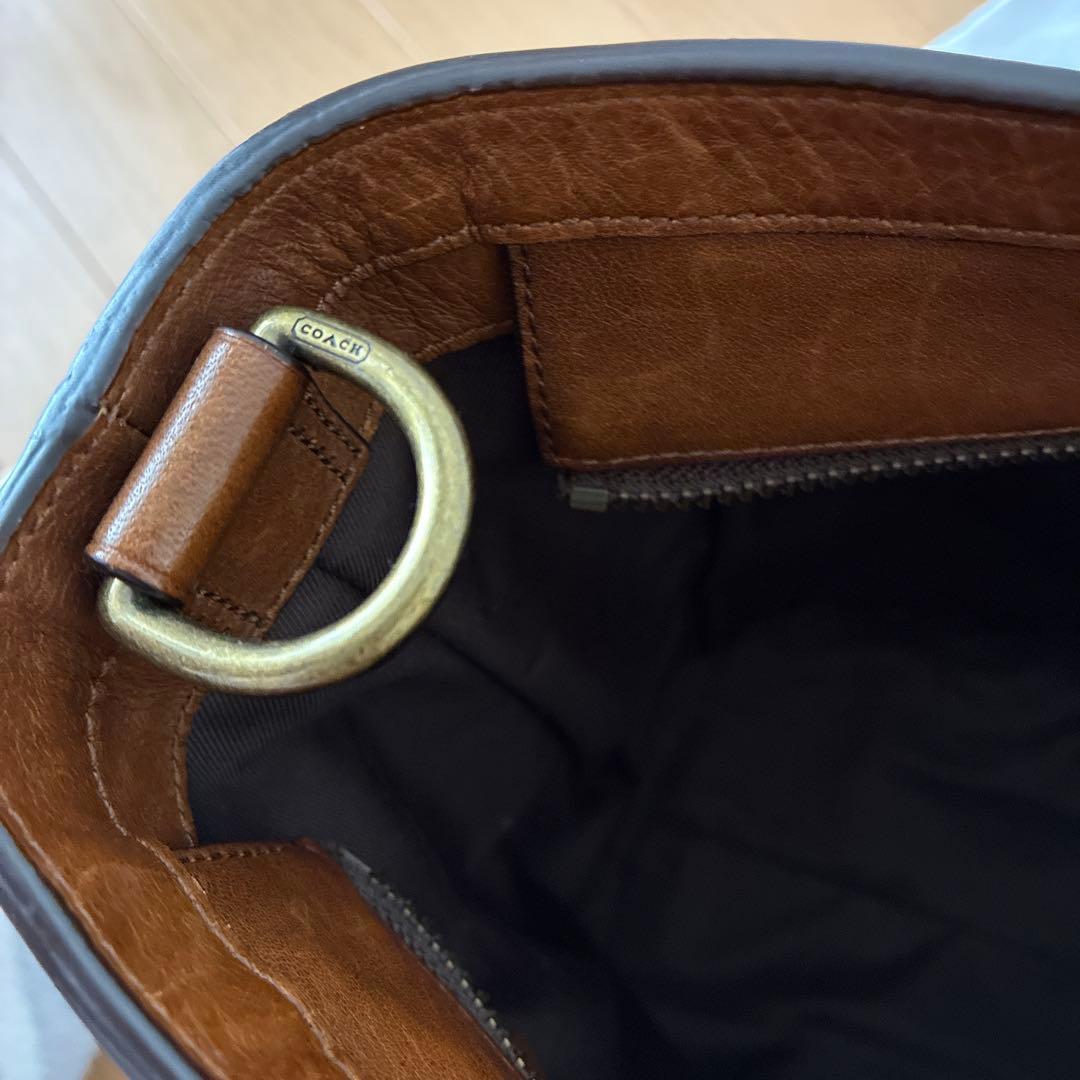 COACH ブラウン レザー トートバッグ