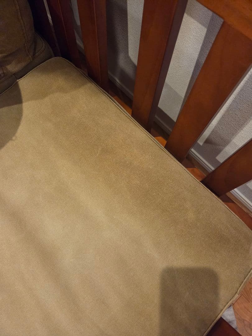 【美品】布製 2人掛けソファ 木製フレーム