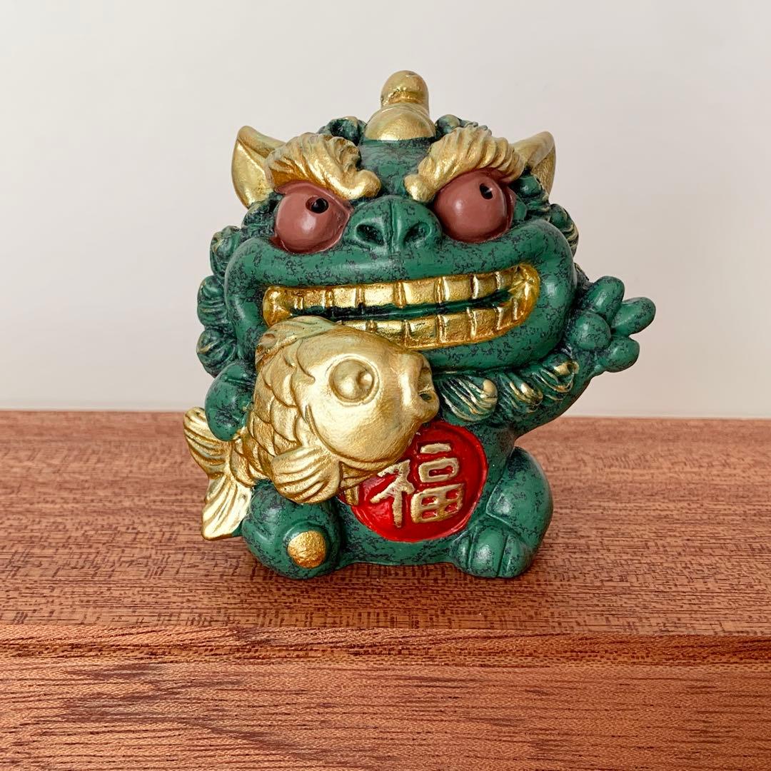 縁起物‪☆徳化白磁作家 監修/貔貅（ひきゅう）4体セット 木製台座・証明カード付