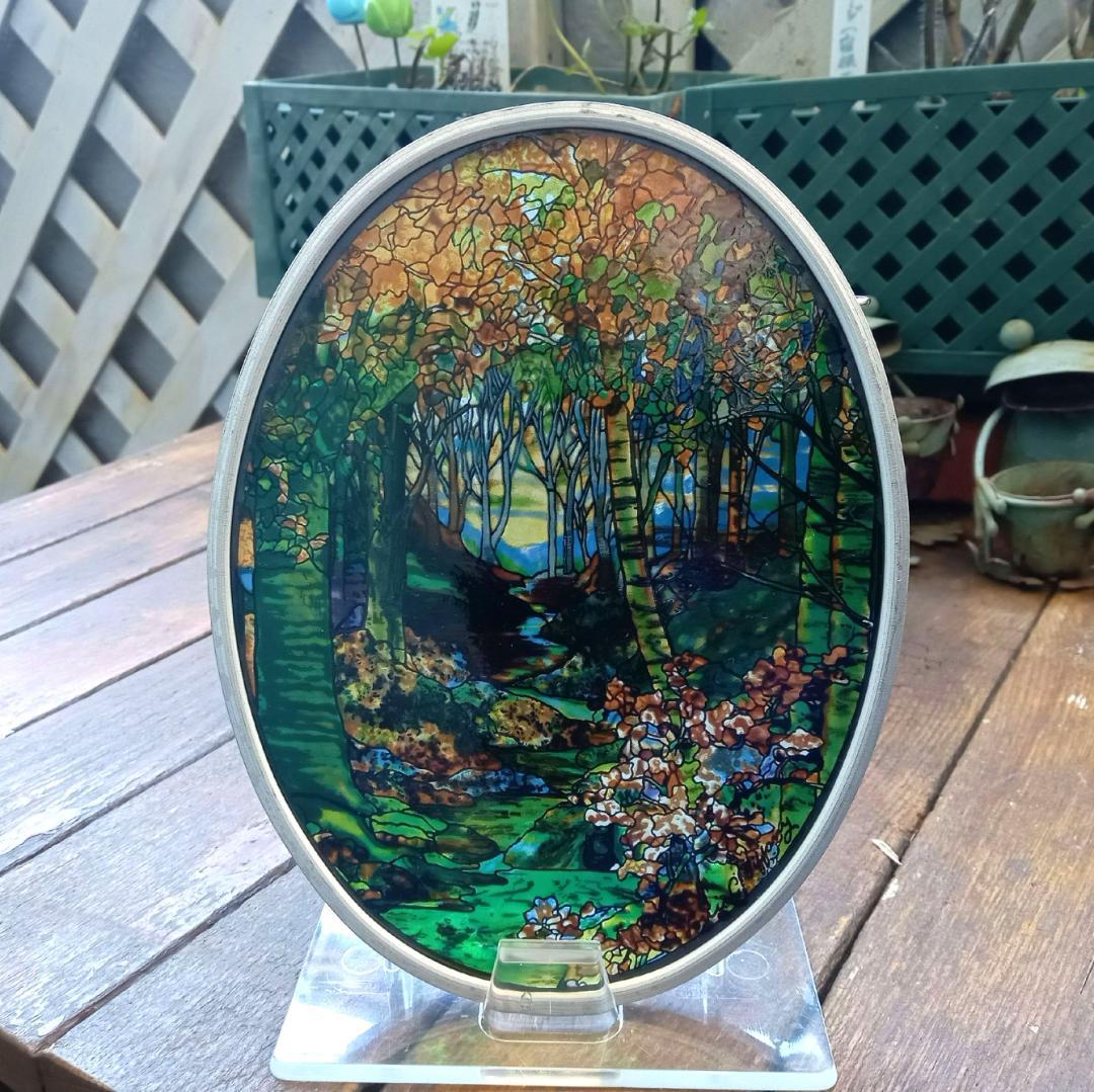 ルイスCティファニー ステンドグラスLandscape秋景グラスマスターズ社