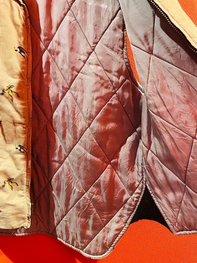 special Duxbak コーデュロイ　総柄　ベスト　vintage 50s