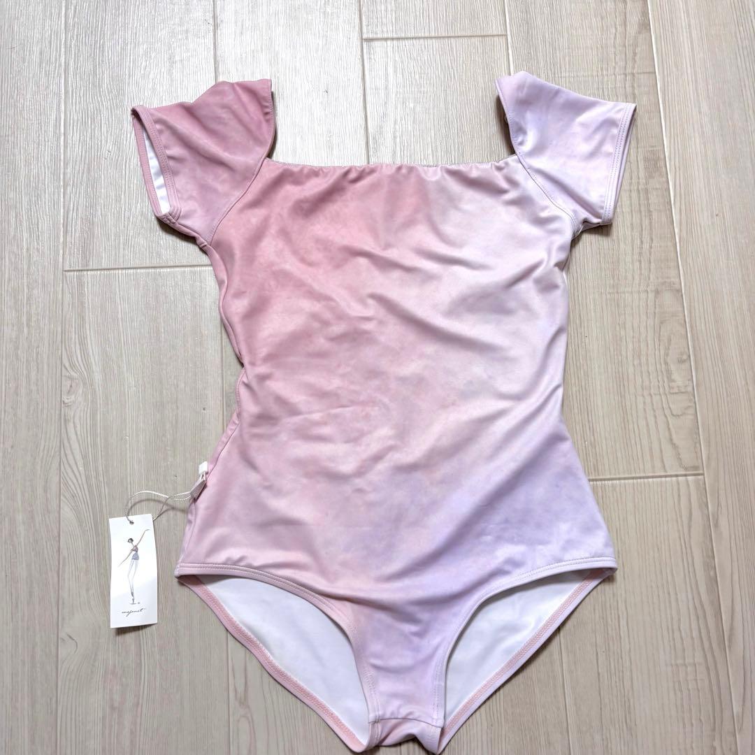 新品　majouet レオタード　ピンク　パープル　半袖　S グラデーション