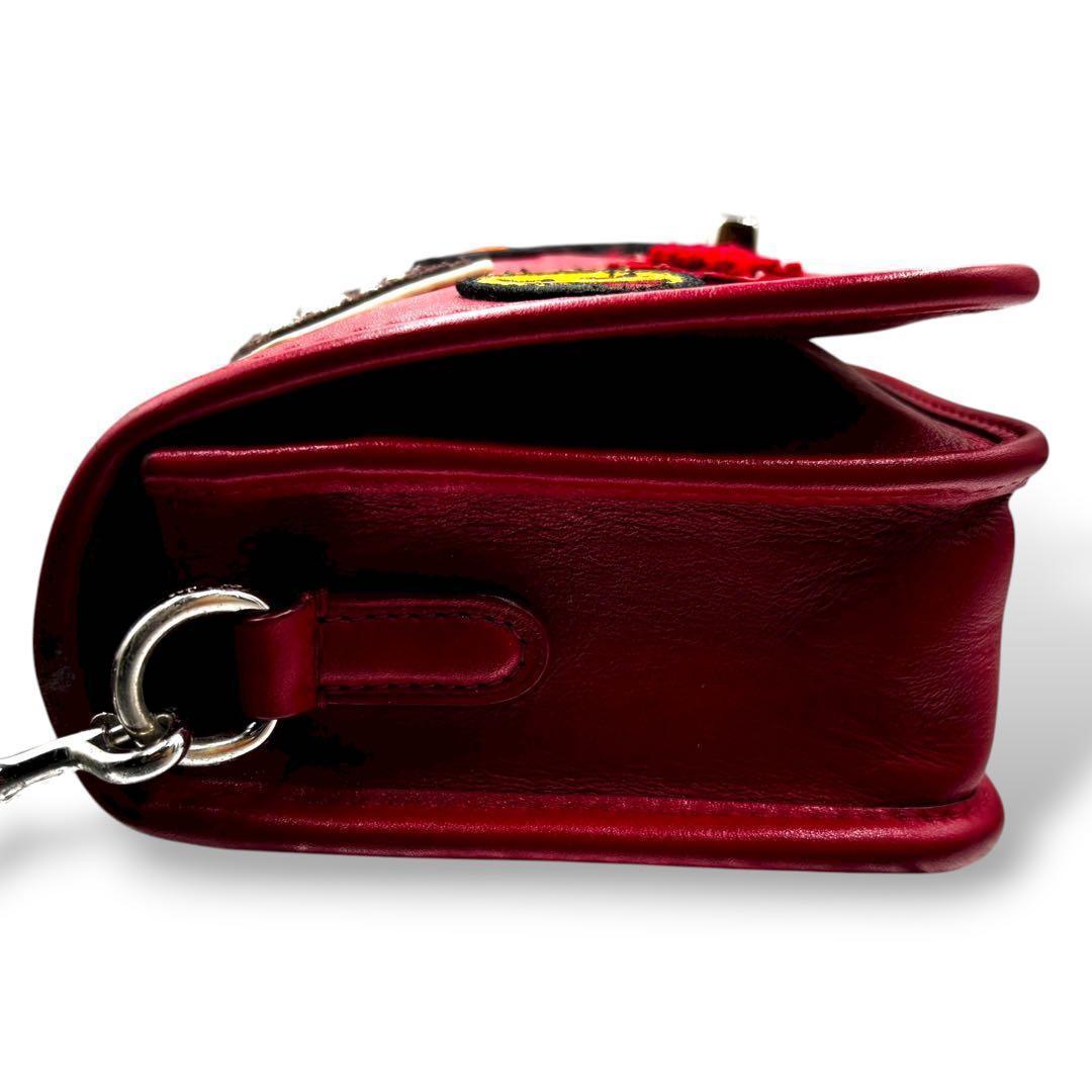 【美品】コーチ ウィズ ペニー ショルダーバッグ カメラバッグ クロスボディ 赤