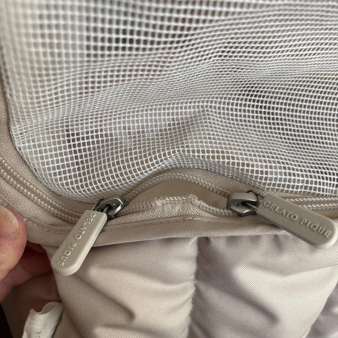 ジェラートピケ 【CAT&DOG】キルティングキャリーバック　ベージュ