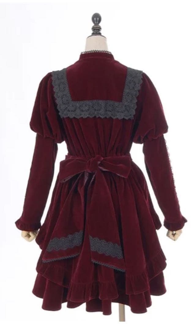 axes femme kawaii ベルベットドールワンピース