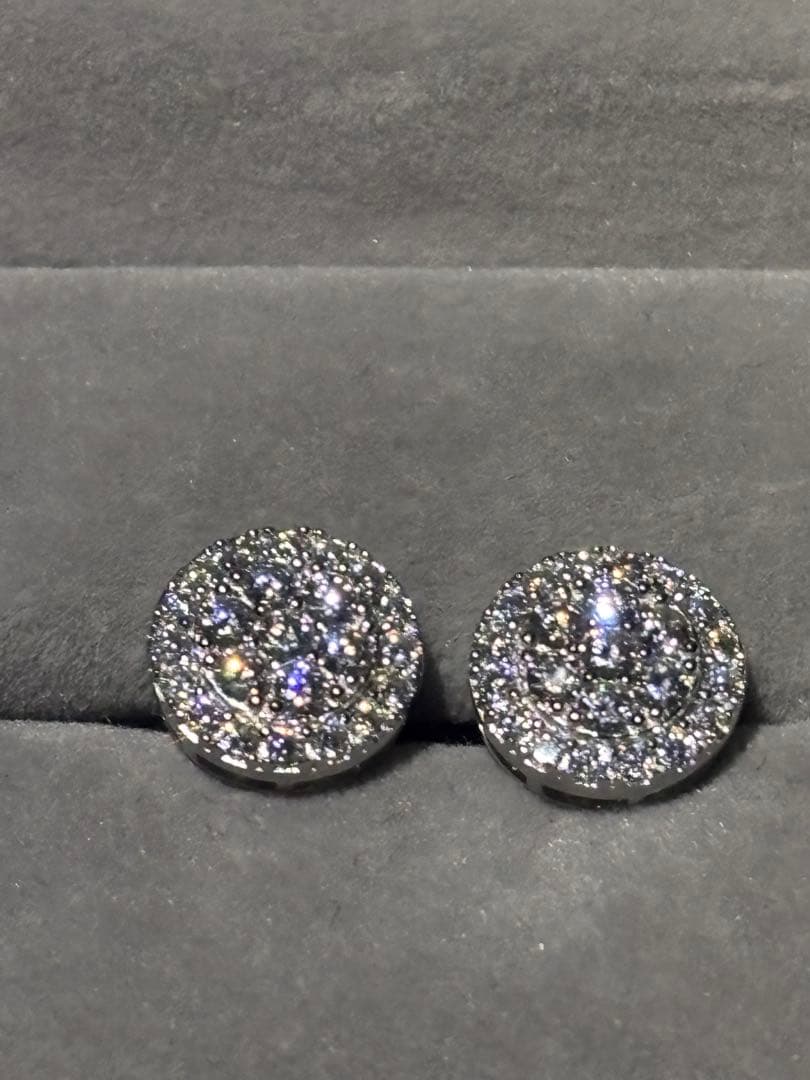 モアサナイト 10mm 丸型 両耳ピアス イヤリング