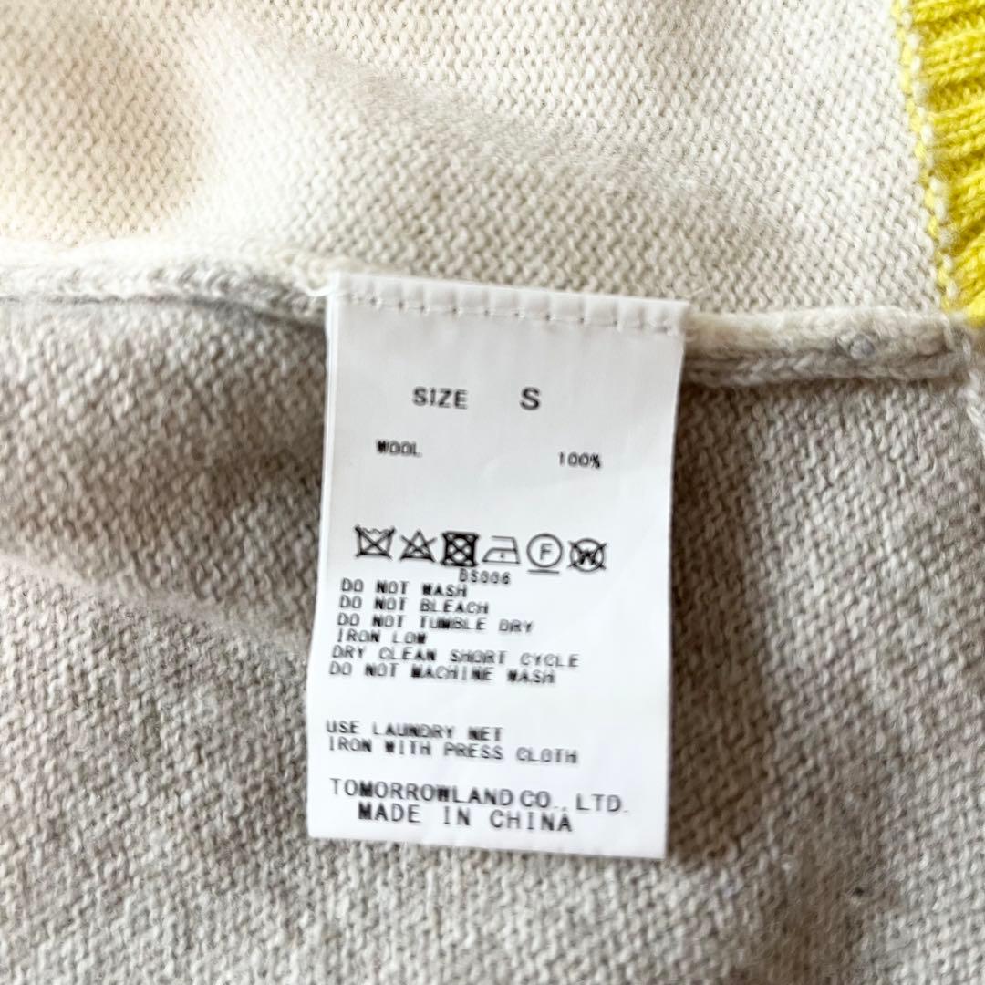 24SS✨️マカフィー　ラム9G Vネックカーディガン イエロー